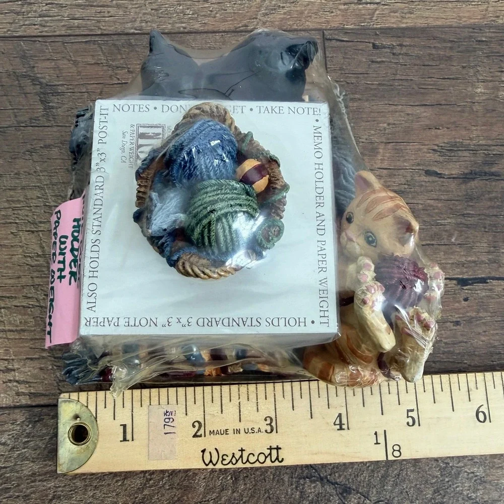 Figi Graphics Cat Mouse Memo Holder Paper Weight‎ & Note Cube